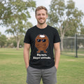 The Hard-Shell Coconut Tee – Black worn by a model