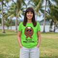 The Hard-Shell Coconut Tee in lime, worn by a model