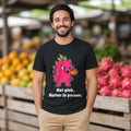 The Fire-Breathing Dragonfruit Tee in black, worn by a model
