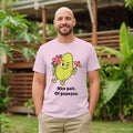 The Tropical Papaya Tee in light pink, worn by a model