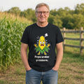 The Nervous Corn Tee in black, worn by a model