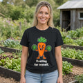 The Self-Motivated Carrot Tee – Black worn by a model