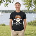 The Late-Bloomer Mushroom Tee – Black worn by a model