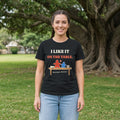 I Like It on the Table Board Game Tee in Black, worn by a model