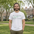 I Like My Code Like My Dates Terminal Tee in White, worn by a model